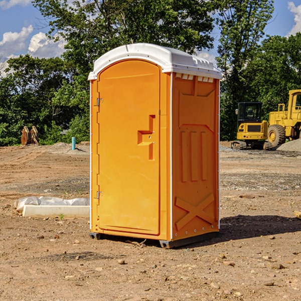 can i customize the exterior of the portable restrooms with my event logo or branding in Tuskegee Alabama